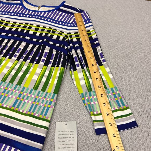 Eliza J Dress Womens 6 Multicolor Sheath Midi Mod Retro 60s Groovy - Picture 8 of 10